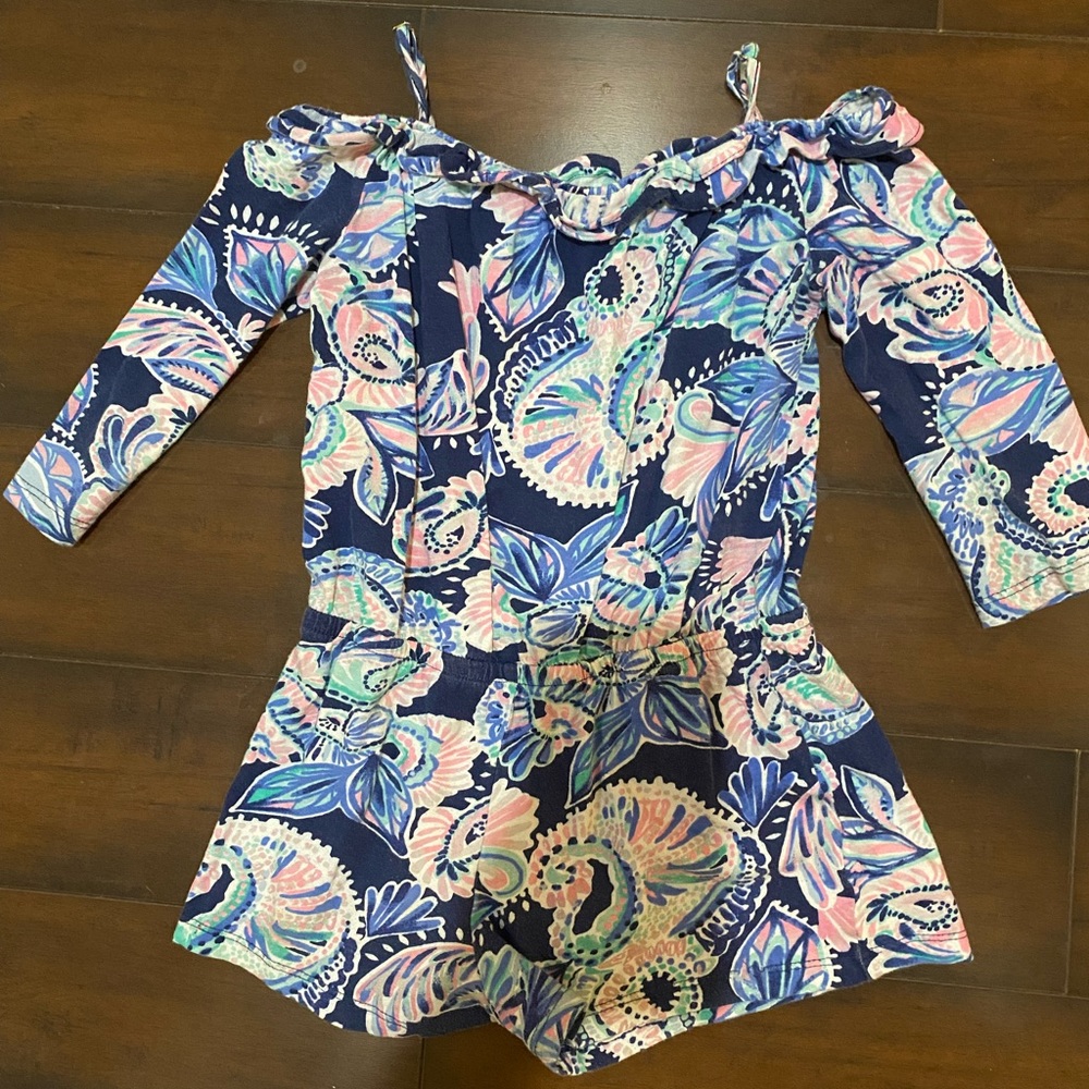 Lilly Pulitzer Girls Romper, Girls 6-7